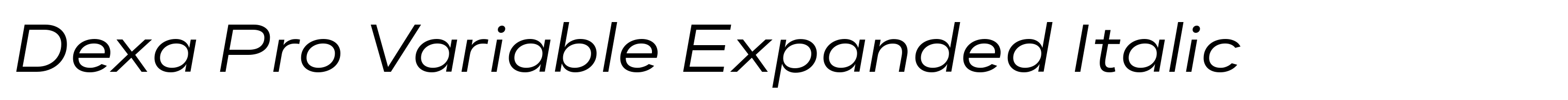 Dexa Pro Variable Expanded Italic